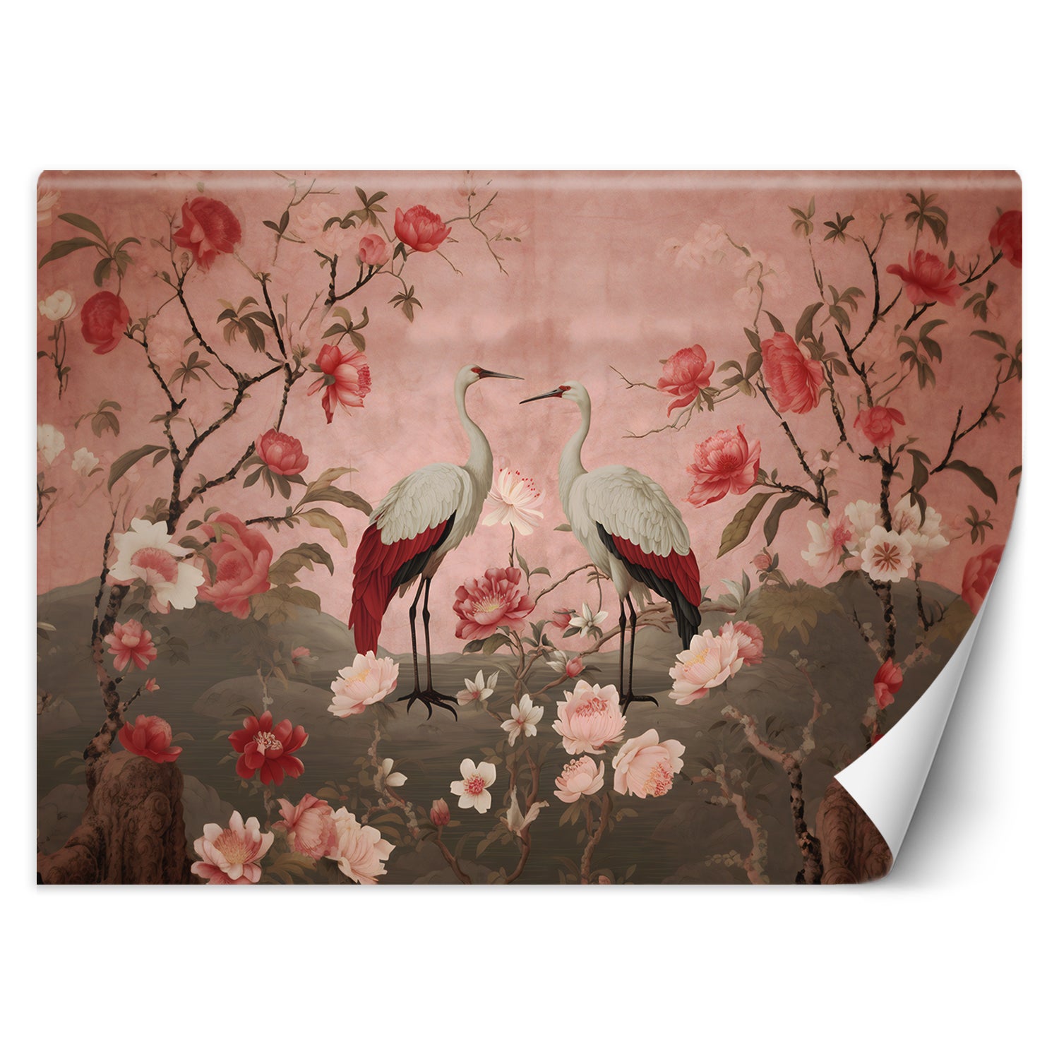 Fototapeta, Kwiaty i ptaki Chinoiserie 150x105