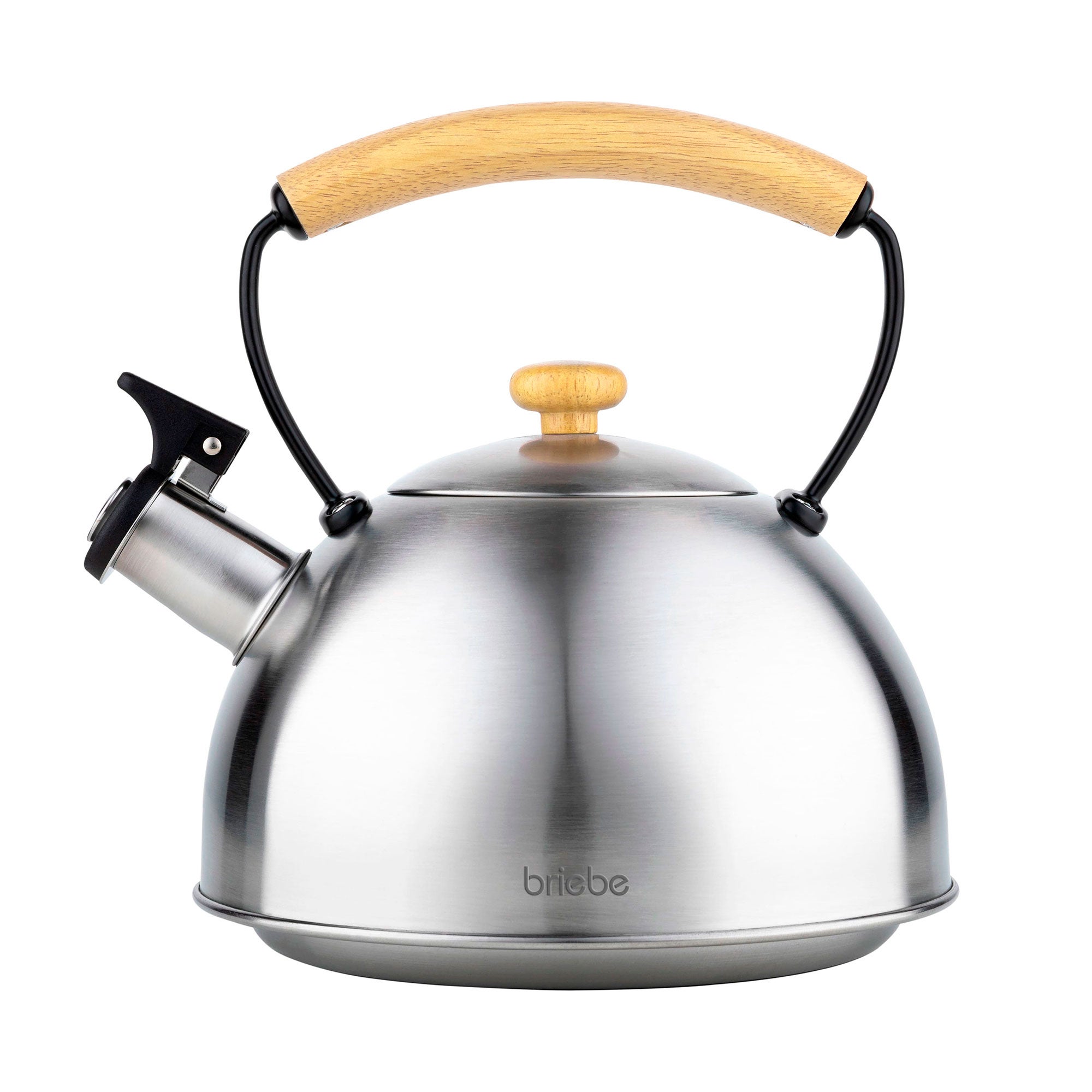 BRIEBE - I-bronze Bollitore A Induzione Con Fischio, 2,5l Acciaio Inox., Retro, Manico Cool