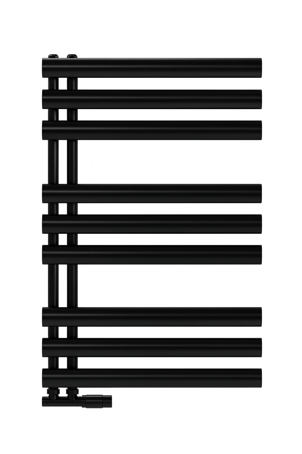 Grzejnik łazienkowy Oval E 86,2x50 cm czarny mat str 341W Luxrad