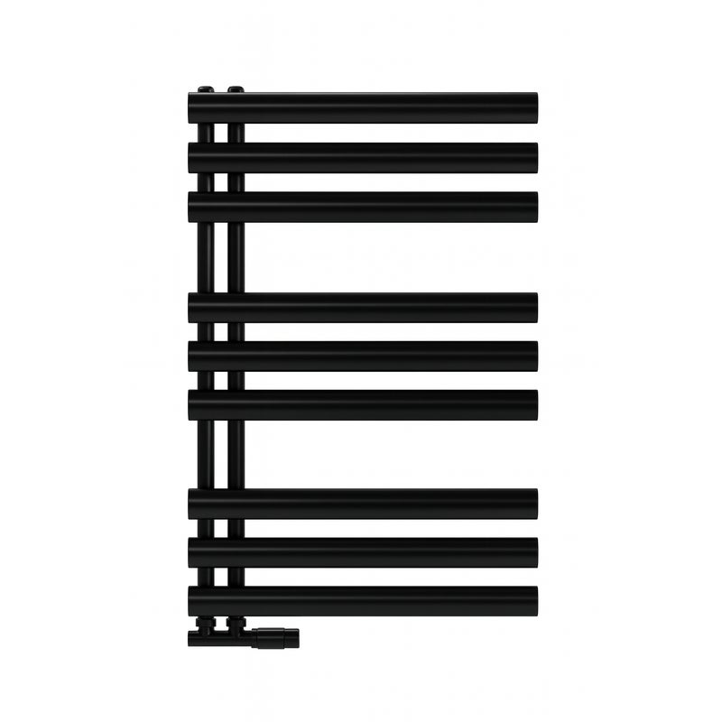 Grzejnik łazienkowy Oval E 86,2x50 cm czarny mat str 341W Luxrad