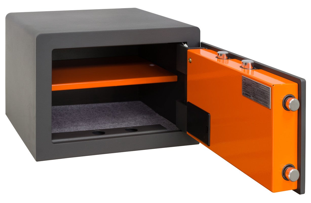 ARREGUI Plus C 180040 Coffre-fort à code et a clé, Coffre-fort double sécurité electronique à code et serrure certifiée à clé, 27 x 38,5 x 30 cm, 23L - 3