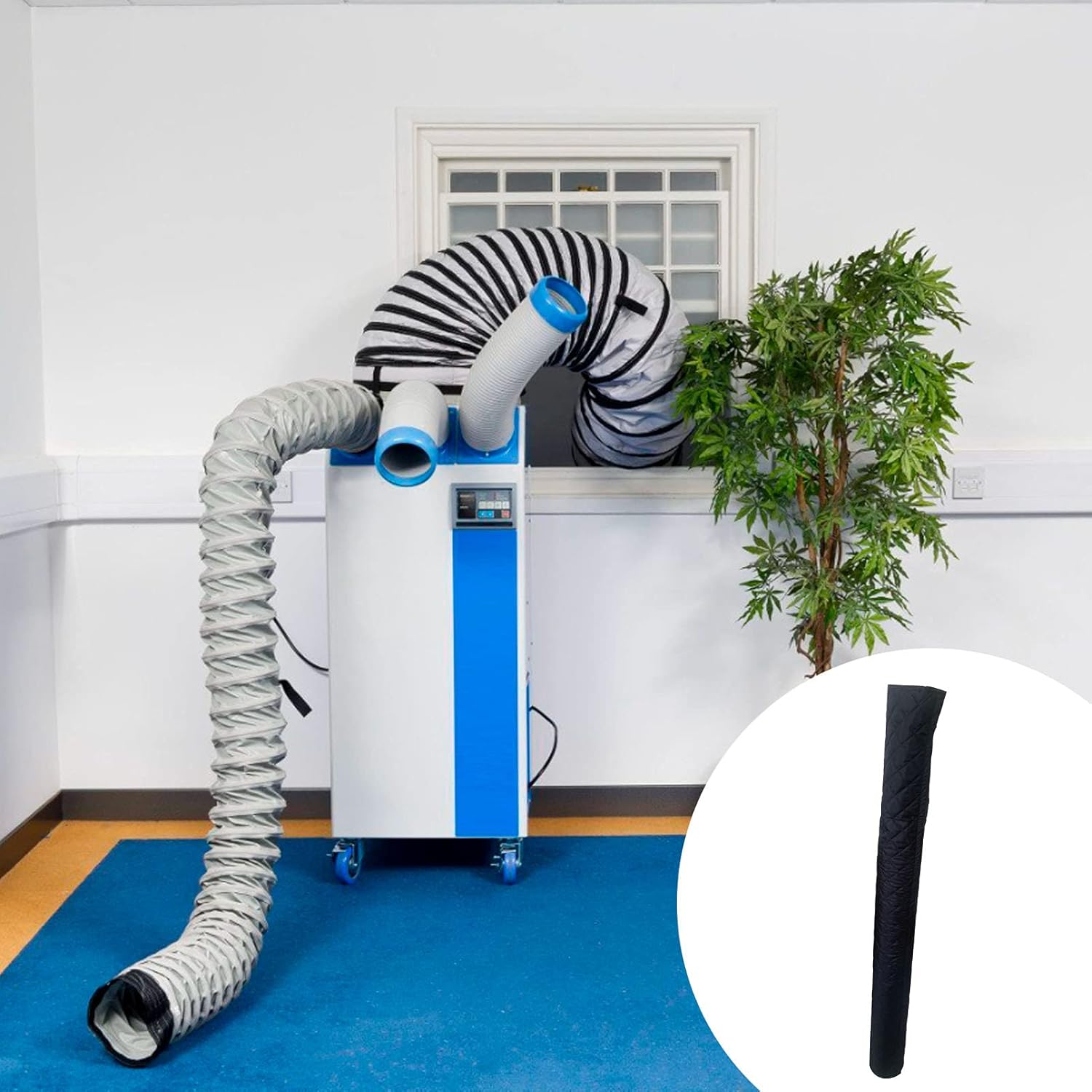 150*52cm Protection pour Tuyau Climatiseur, Housse Protection Pour T-uyau Évacuation C-limatiseur Mobile 5