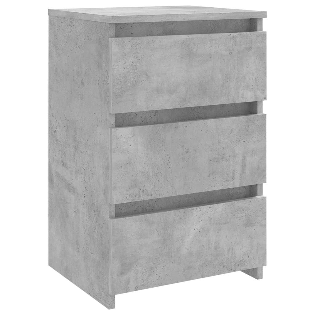 Comfortxl  Mesita De Noche Madera Contrachapada Hormigón 40X35x62,5Cm Gris , Leroy Merlin