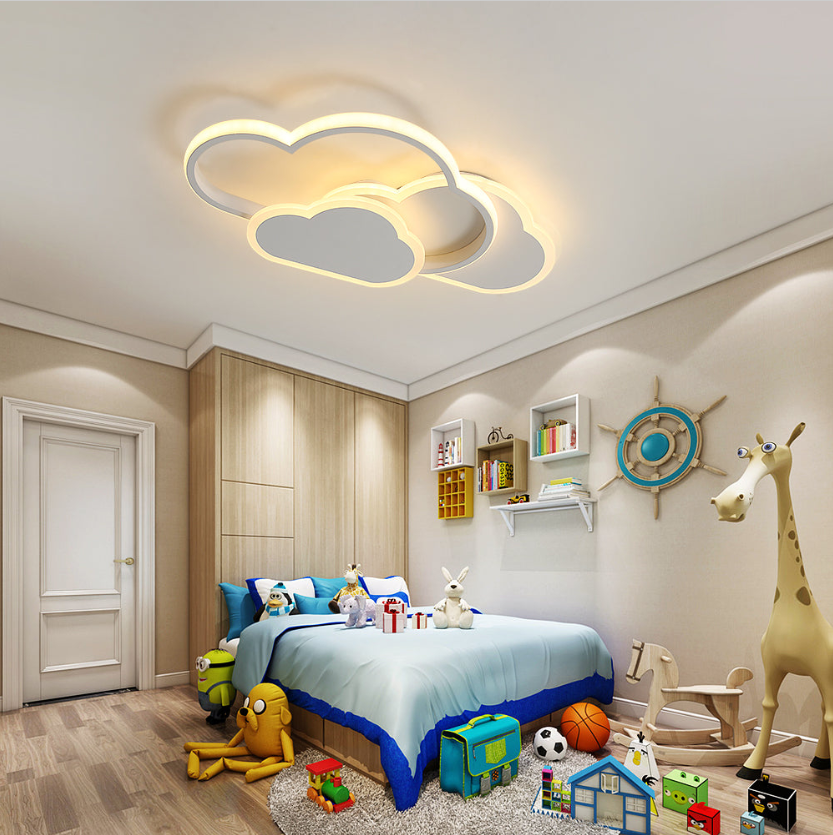 Ściemnialna lampa sufitowa LED 42W, energooszczędna lampa sufitowa LED z pilotem, lampa sufitowa LED w kształcie chmury 52 cm, 3 temperatury barwowe - 8