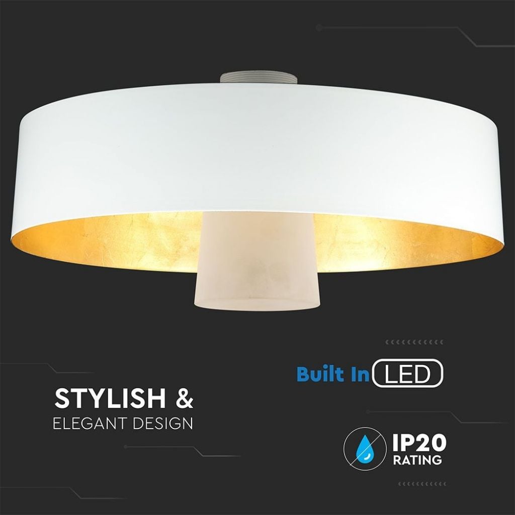 Żyrandol LED z metalową misą 7W, biały 4000K - 4