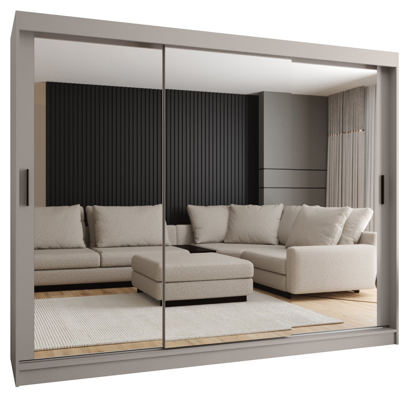 Szafa przesuwna garderoba RUBINO T3 250 x 62 x 200 cm Kaszmir