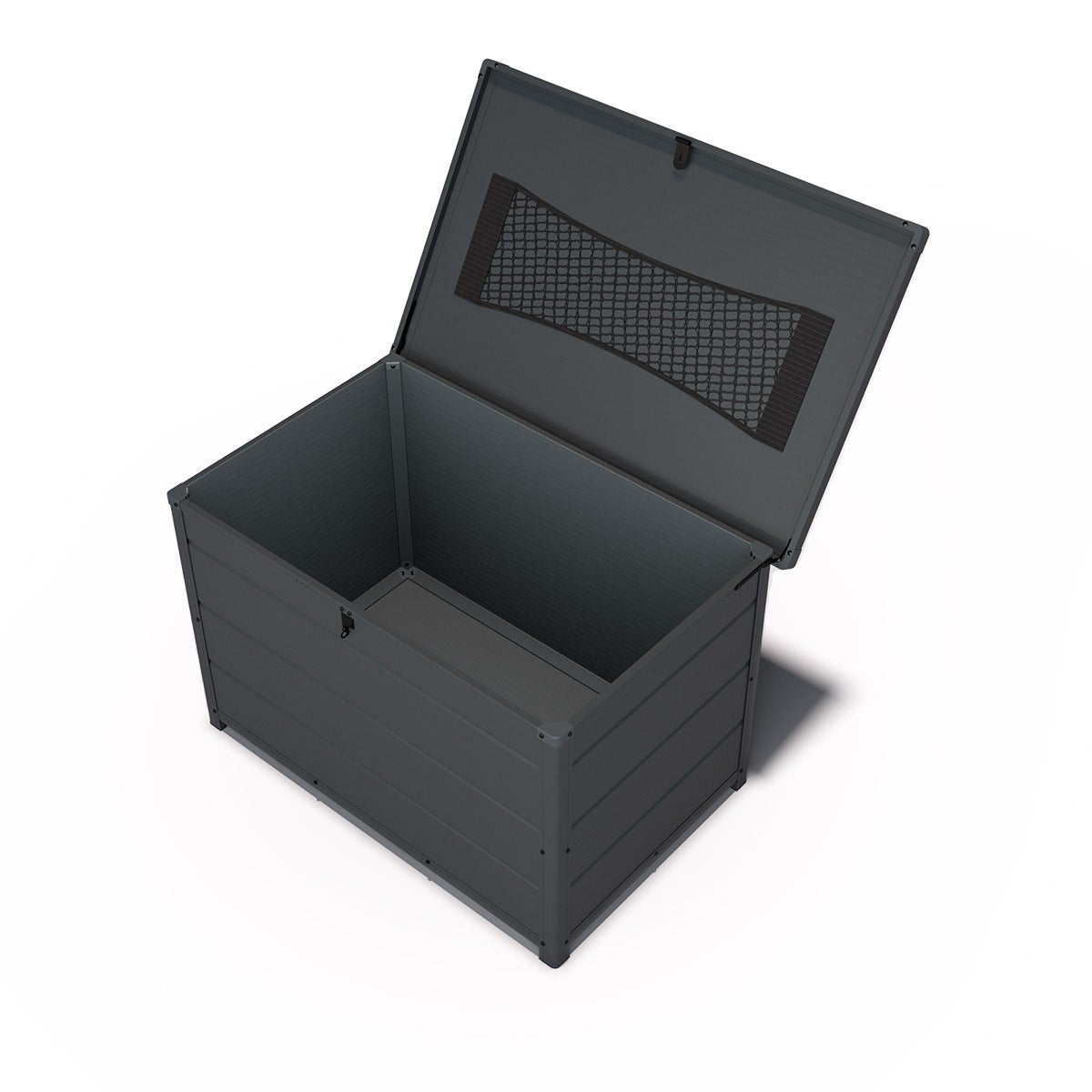 Coffre de jardin 350 L en resine anthracite - 5