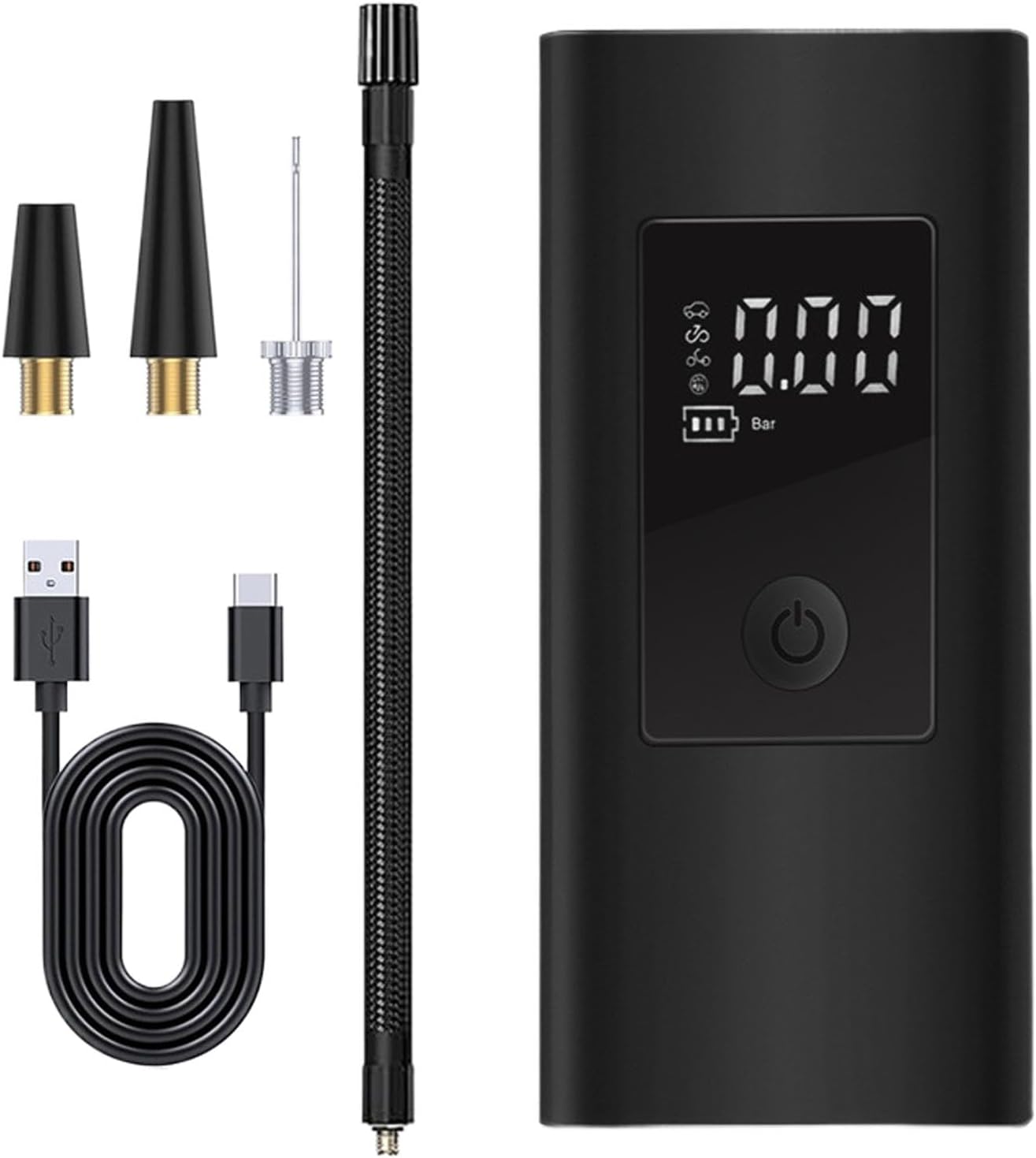 Pompe à air de voiture sans fil - Gonfleur de pneu de voiture portable | Compresseur d'air portable sans fil rechargeable et facile à utiliser - 2
