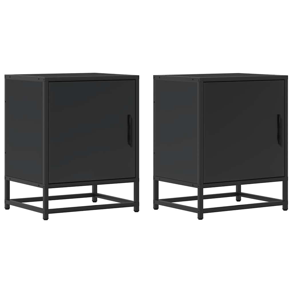 Mobili Camera Moderni Set 2 Comodini Moderni SoBuy - Nero Con