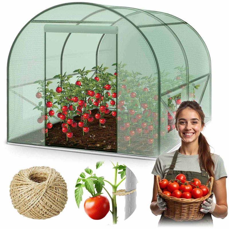 Tunel foliowy ogrodowy szklarnia2x2x (4m2) zielony Plonos