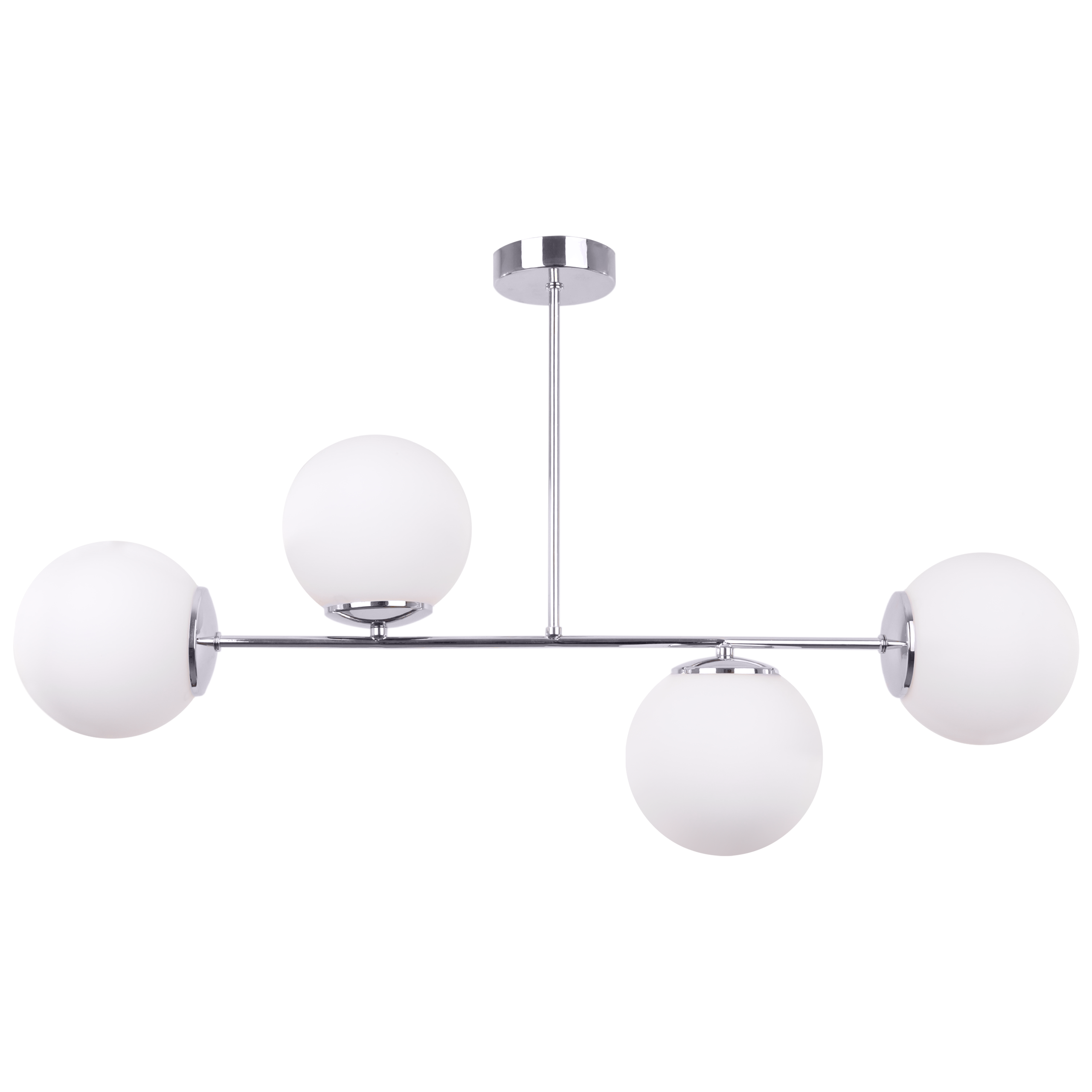 Lampa sufitowa wisząca Siena modern 4xE14 abażur kula srebrna/biała Light Home LH - 7