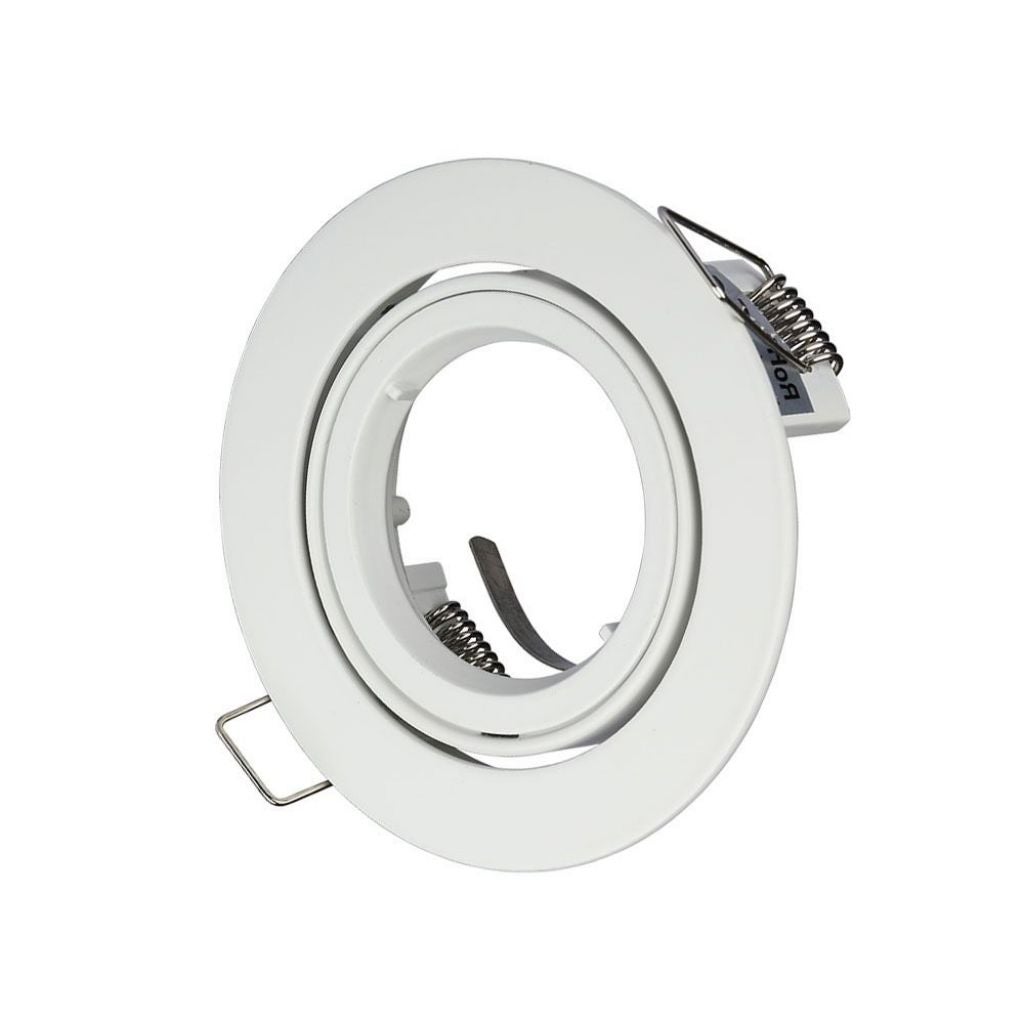 GU10 i GU5.3 (MR16) Okrągły wpuszczany reflektor LED Uchwyt Biały Regulowany kolor