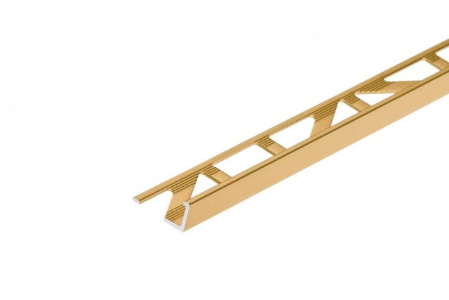 Profil do glazury narożny aluminiowy 8mm Cezar Złoty Mat 2,50m