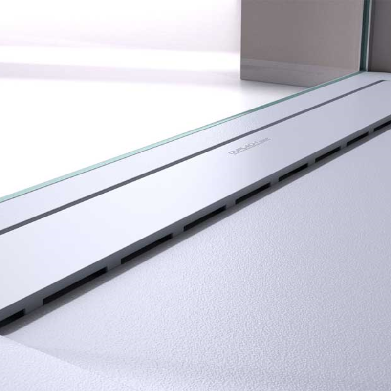 Piatto doccia 80x180 cm ultrasottile CLEVER in resina finitura ardesia antracite - 6