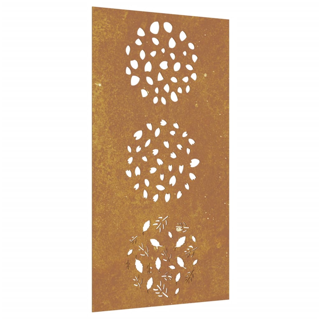 Maison Exclusive - Décoration murale jardin 105x55 cm acier corten design feuille - 2