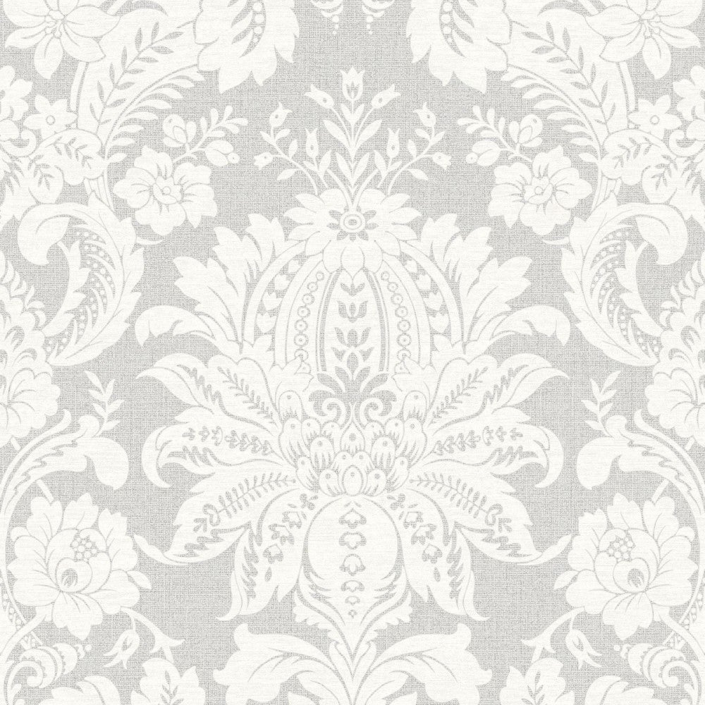 Carta da parati Damasco Veneziano 1005 x 52 cm Grigio,ecrù - 2