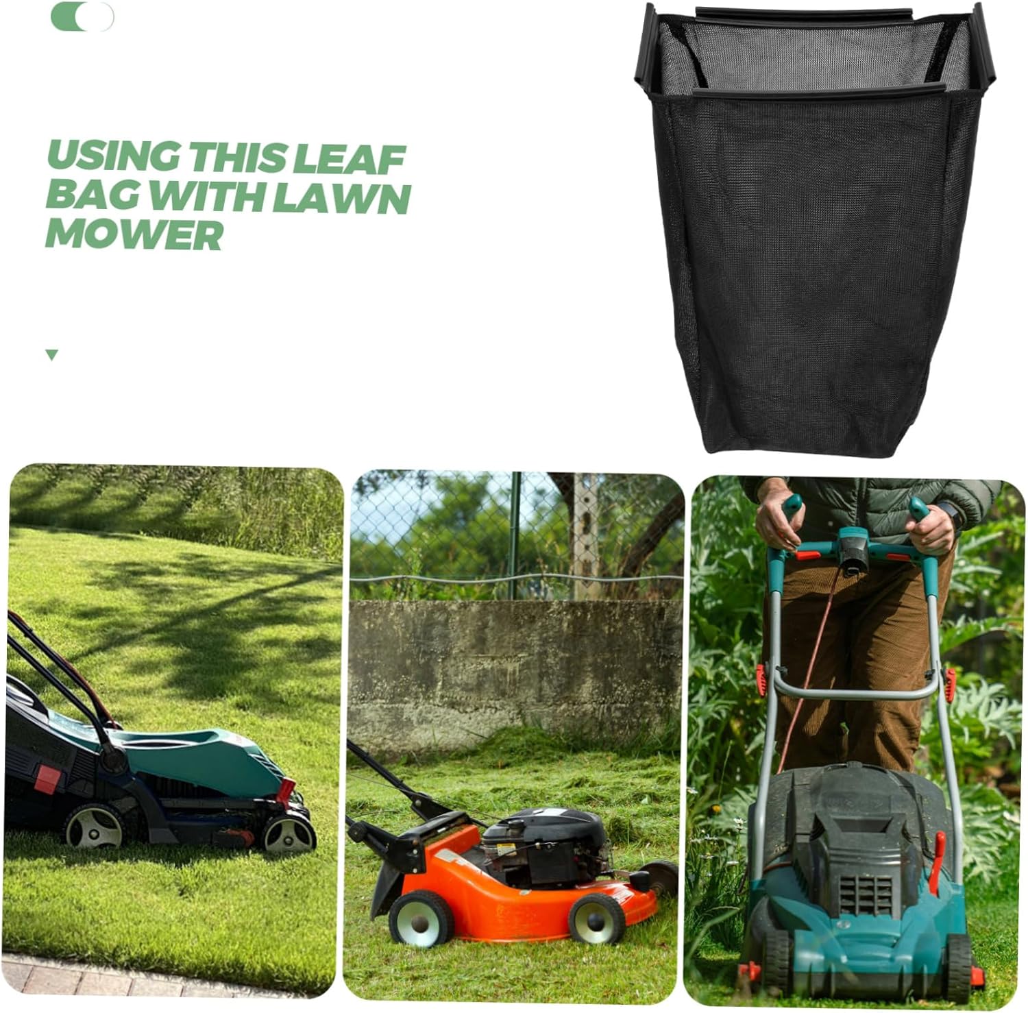 FUNOMOCYA Grass For Lawnmower Large Leaf Tractor Accessories Lawn Pickup Grass Lawn Mower Grass Braid Nylon Black - 7