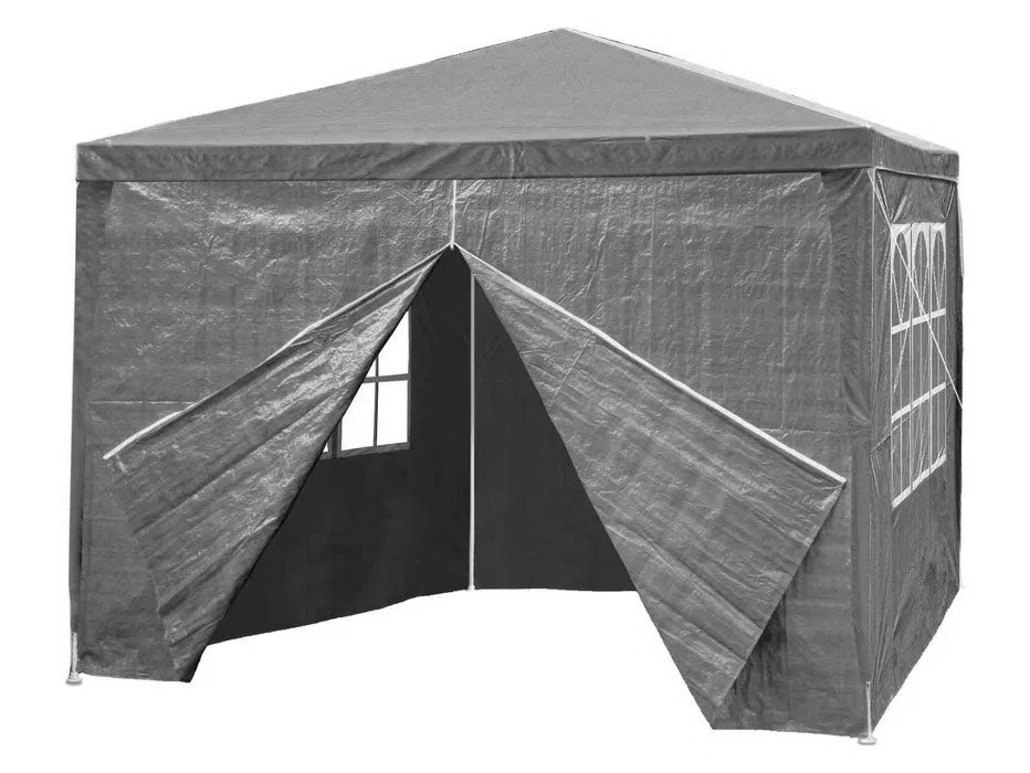 Namiot pawilon ogrodowy handlowy 3x3 m 4 ścianki szary MultiGarden - 4