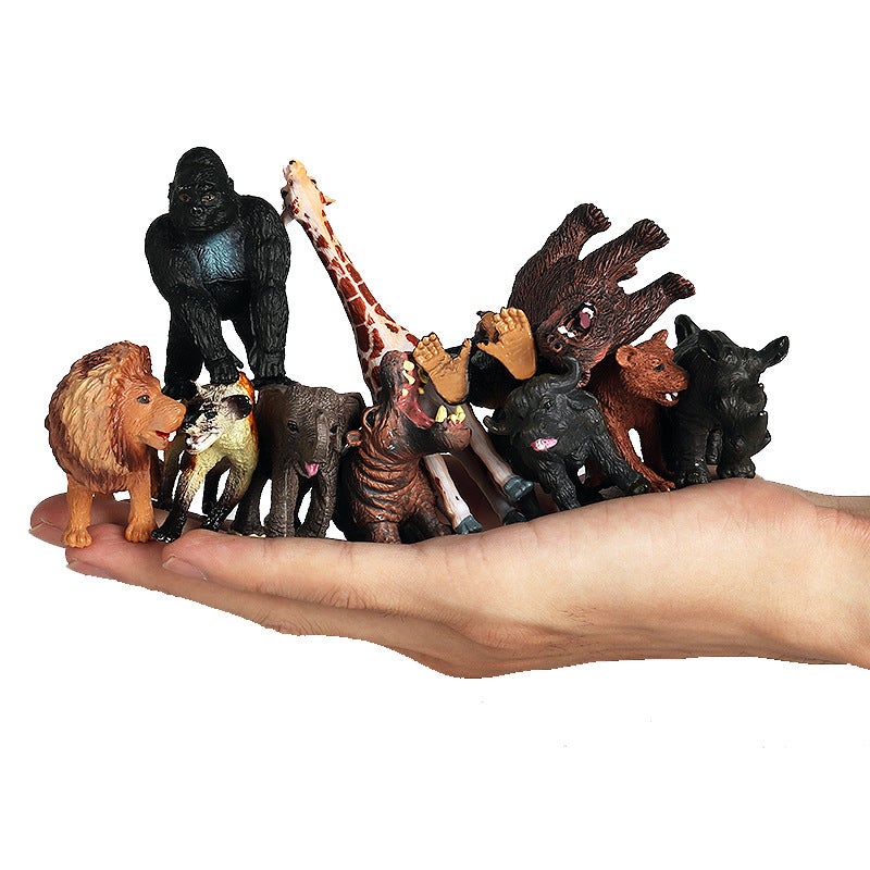 Ensemble de figurines réalistes d'animaux sauvages - 12 pièces - 4