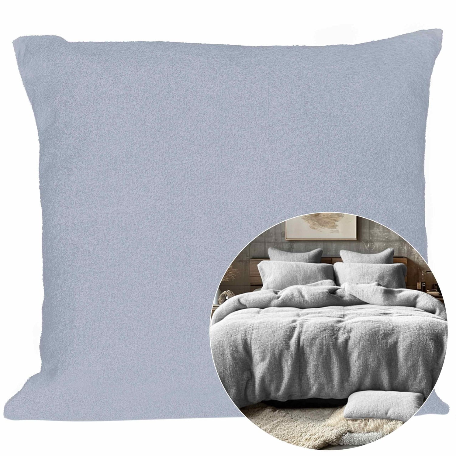 Poszewka frotte 40x40 kolor popiel - Darymex
