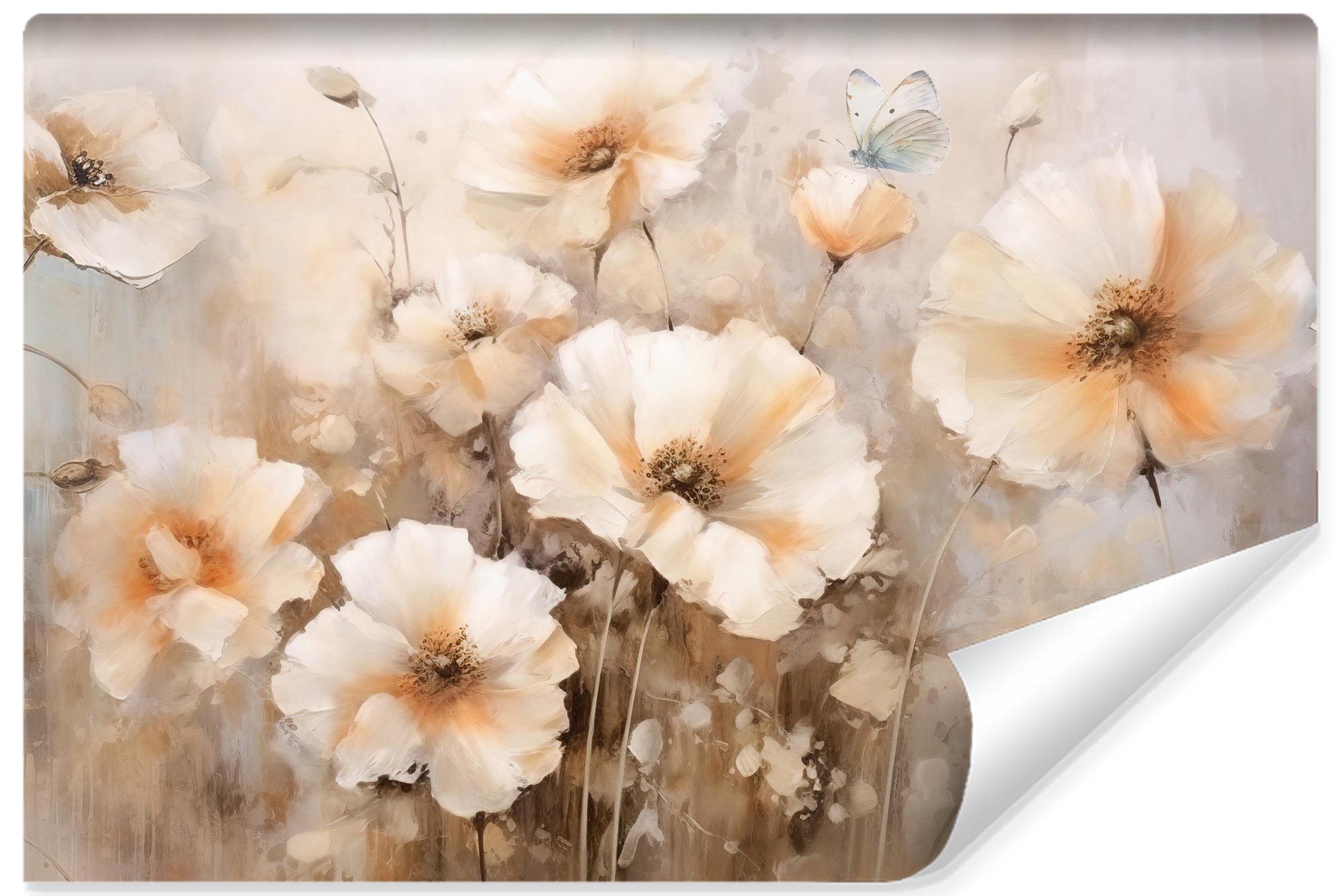 360cm x 240cm retro mariposas foto papel pintado no tejido para salon coquelicots