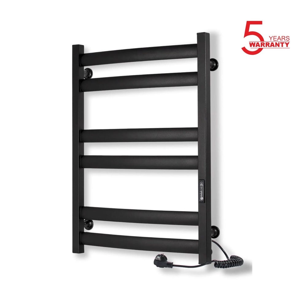 Grzejnik łazienkowy elektryczny ATLANT 500x700 z minutnikiem ECO, 160W, Czarny