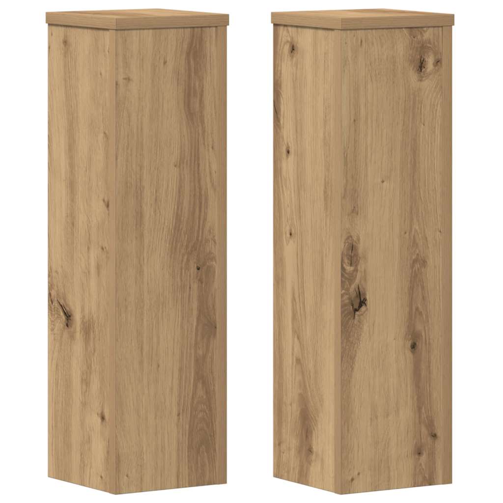 Supports pour plantes 2 pcs chêne artisanal bois d'ingénierie - 2