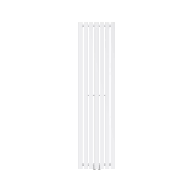 Radiatore di design a pannello piatto con attacco centrale monostrato 37x140 cm bianco
