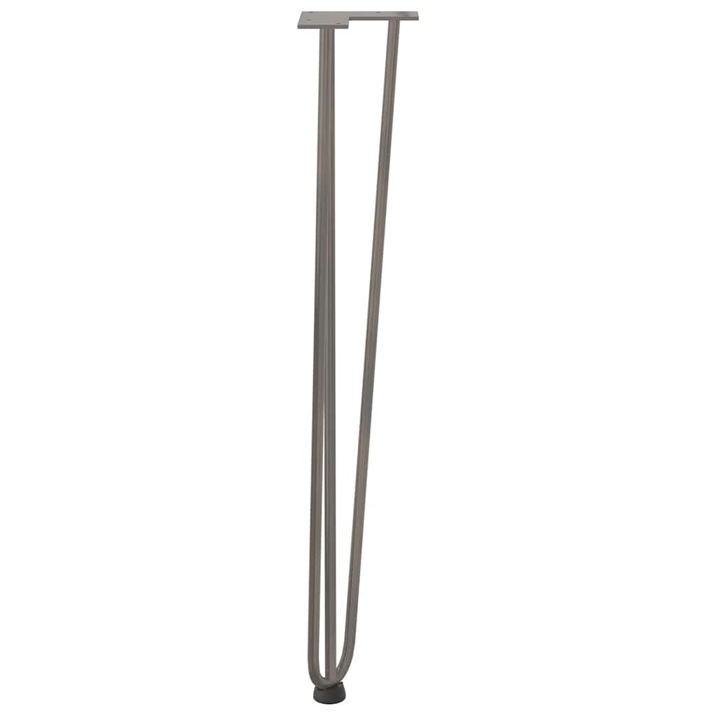 Pernas de mesa em gancho 4 peças aço maciço aço natural 72cm - COMFORTXL - 6