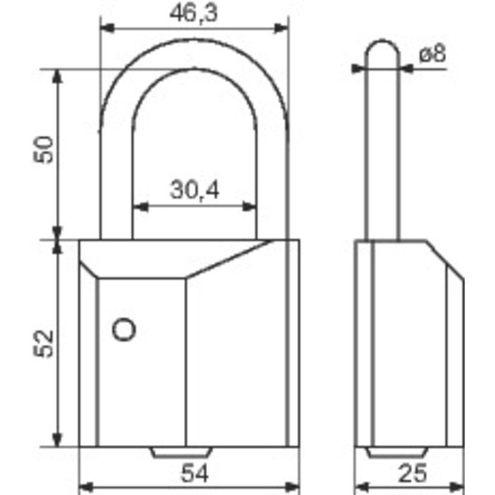 Cadenas à demi-cylindre européen Iseo - 4