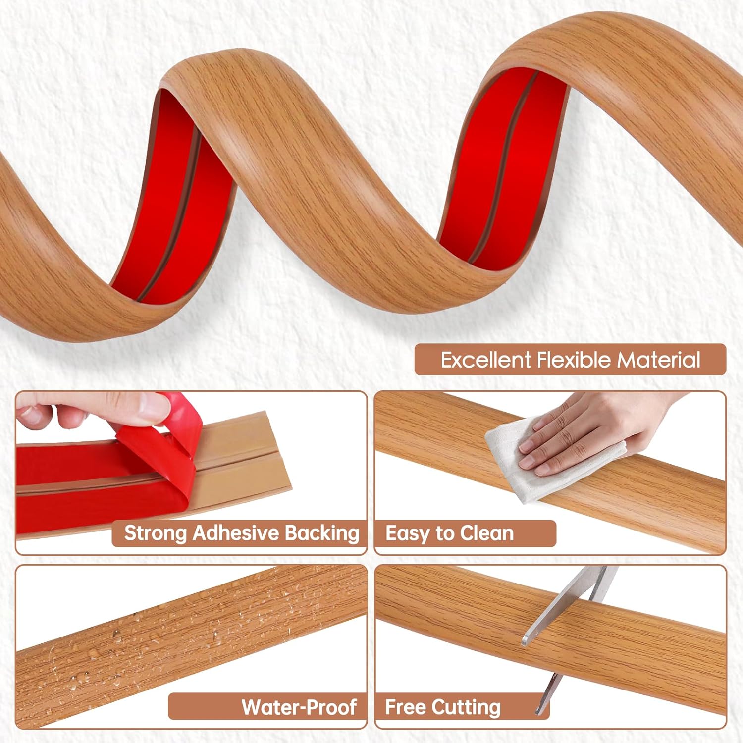 Goulotte Passe-Câble Sol Auto-Adhésive 3M – Cache-Câble Protection Anti-Trébuchement Bureau Et Maison