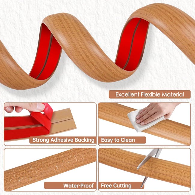 Goulotte Passe-Câble Sol Auto-Adhésive 3M – Cache-Câble Protection Anti-Trébuchement Bureau Et Maison