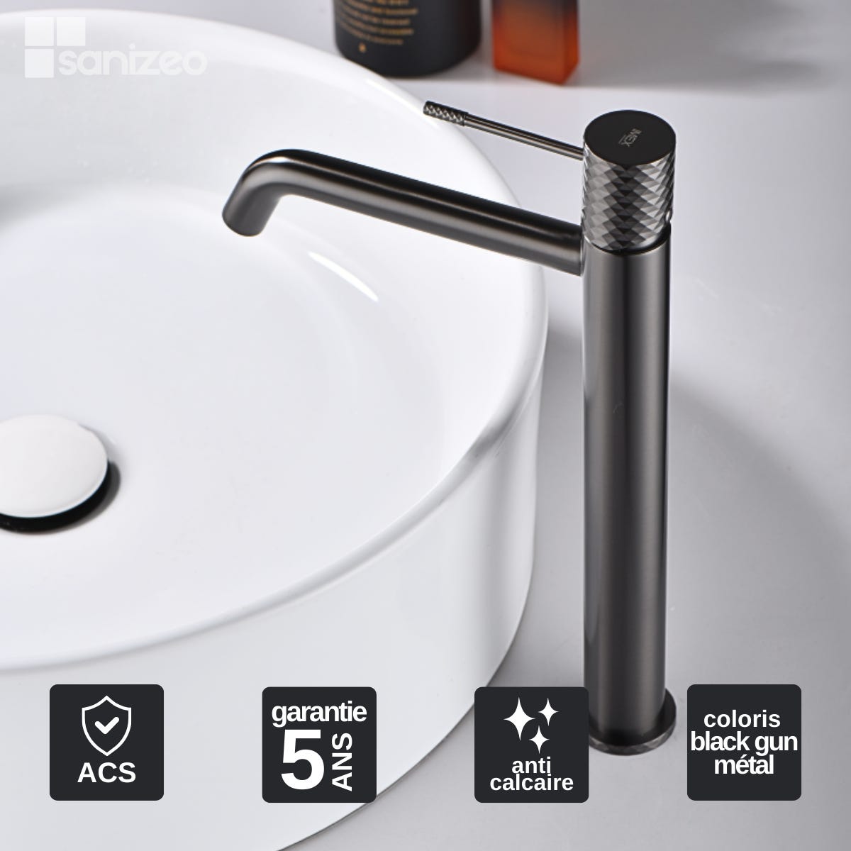Robinet Lavabo Noir Kelleria - Mitigeur Acier Inoxydable, Bec 80mm, Économiseur D'Eau, Installation Facile Robinet économie Eau Robinet Lavabo Noir Kelleria - Mitigeur Acier Inoxydable, Bec 80mm, Économiseur D'Eau, Installation Facile Robinet économie Eau