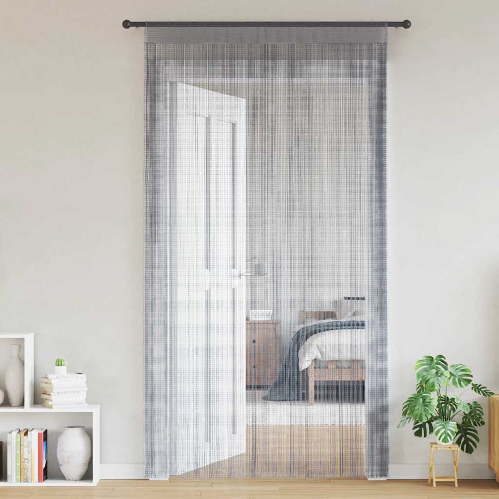 Zasłony sznurkowe 2 szt. Jasnoszary 100x250 cm vidaXL