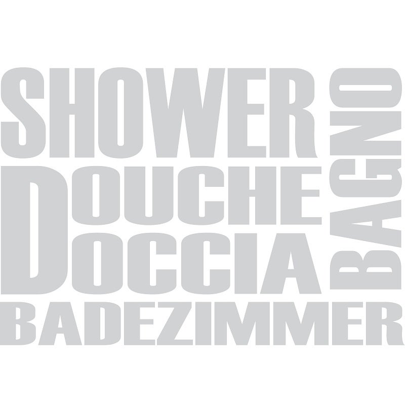 Adesivo doccia Doccia in diverse lingue 55x80cm - Sticker adesivo - adesivi murali - 3