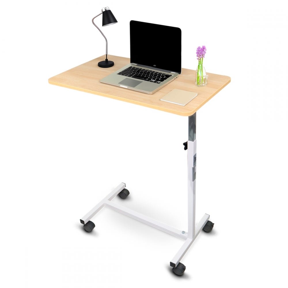Relaxdays Tavolino Da Laptop, Rotelle Con Freni, Altezza Regolabile