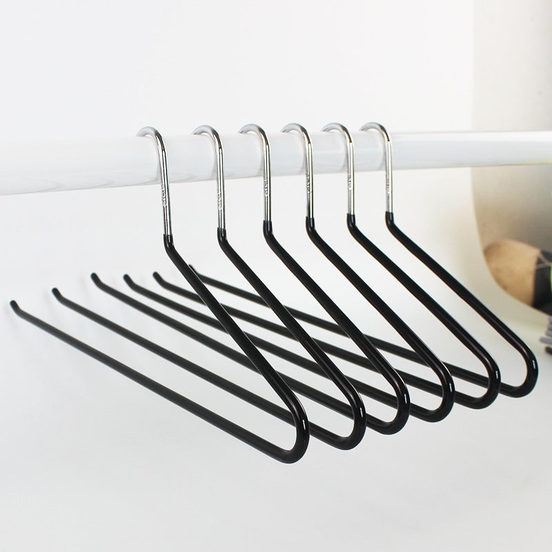 Wieszak metalowy z powłoką antypoślizgową PVC, 35 cm, 2 sztuki, czarny