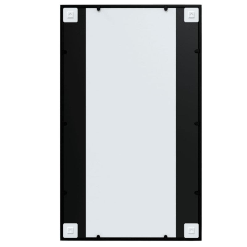 vidaXL Espejo de pared metal negro 100x60 cm - 5