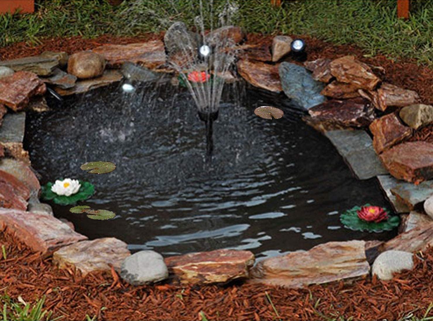 Revêtement d'étang 1×1 m, revêtement d'étang noir en PEHD, adapté aux cascades, aux étangs à poissons, aux fontaines de jardin - 3
