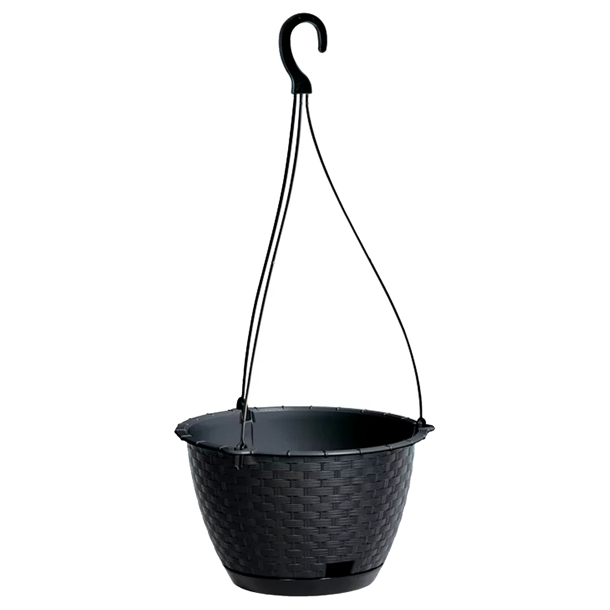 Doniczka wisząca Prosperplast RATOLLA ROUND W - antracytowy DRLW240-S433