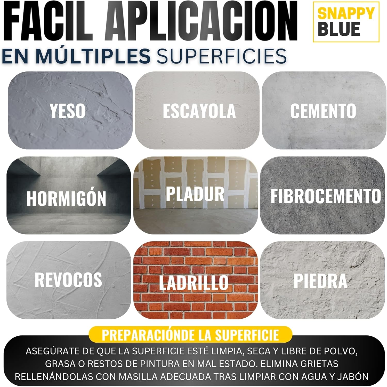 Pintura Blanca [8 L] Interior Lavable de aspecto Mate, Pintura Plastica Blanca Interior para Múltiples Superficies con Alta Transpirabilidad - 6