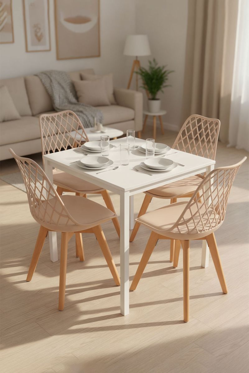 Regalos Miguel - Packs Sillas Comedor - Pack 4 Sillas Mima - Beige Tapioca - 2