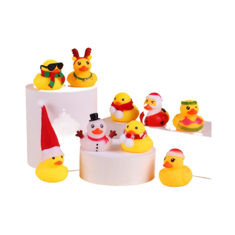 Calendrier de l'Avent 2025 - 24 jours - Jouet de Noël - Canard en caoutchouc - Compte à rebours classique - Calendrier de l'Avent - Pour les fêtes de Noël, la maison