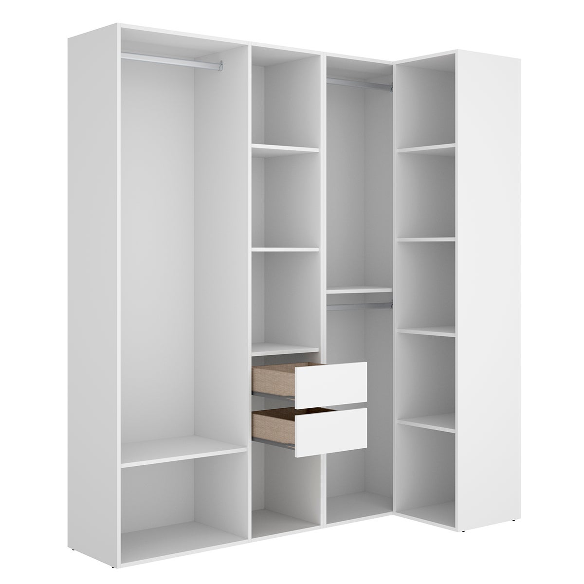 SUIT Armario Vestidor Rincon blanco natural - 5