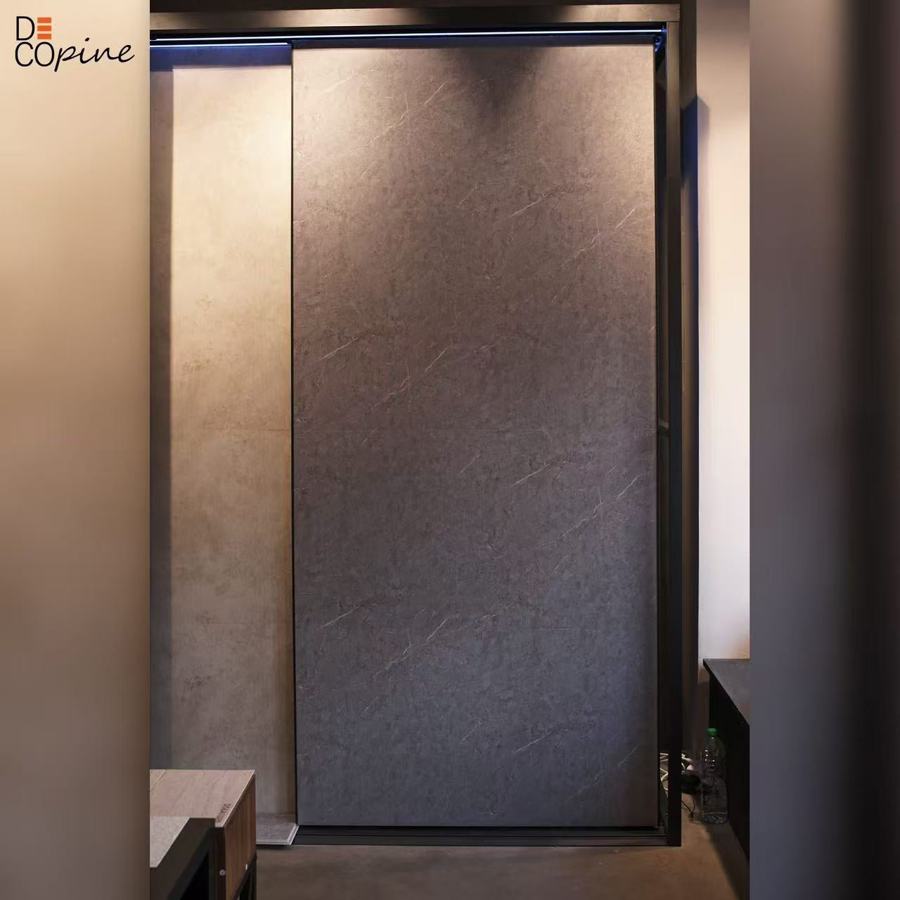 Panneau mural PVC 260 x 120 cm – 4 parties à assembler – effet marbre gris mat – ép. 3 mm – 3,12 m² – Panneau mural douche – Decopine - 6