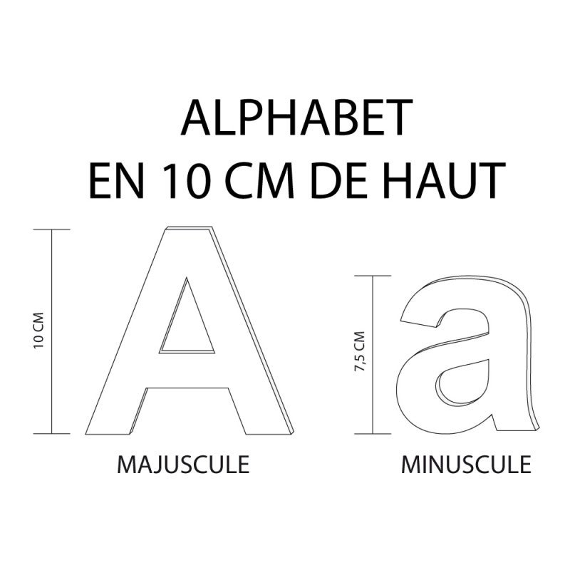 Lettre Décorative Plexiglass Blanc 10 cm - 5