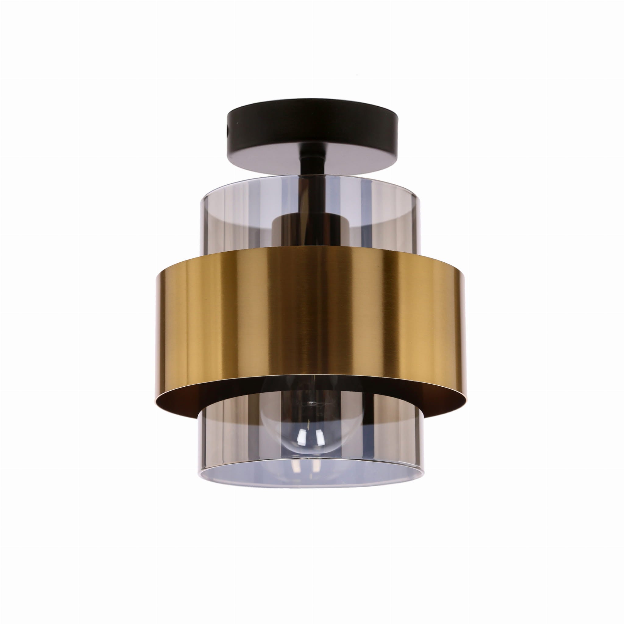 Lampa sufitowa Spiega czarno-złota 1xE27x60W wym: 22 x 18 x 18 cm metal Candellux