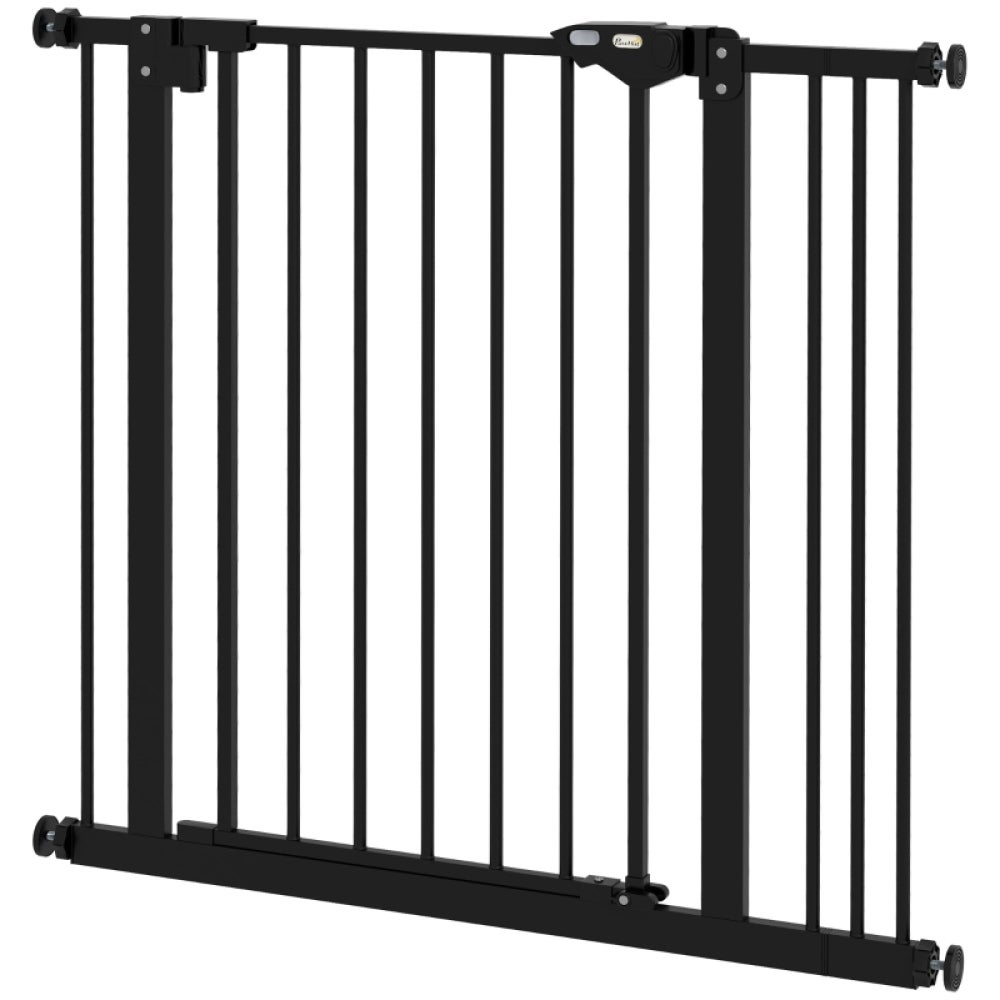 Relaxdays Cancelletto Di Sicurezza Per Cani, Barriera Adesiva Porte E Scale Hxl 80x99 Cm In Plastica E Nylon Nero 88702508