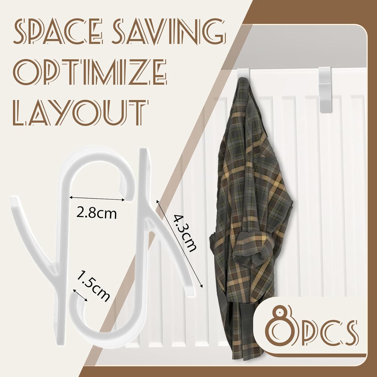 8 Pcs Crochet Radiateur Rond, Crochet à Serviettes Blanc Crochet Serviette Salle De Bain Crochet Radiateur Seche Serviette Patere Seche Serviettetous Les Radiateurs Standards Transparente 91916431