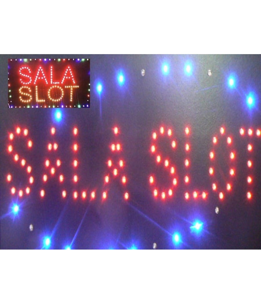 Insegna Luminosa LED 'Sala Slot' - 48,5x25,5cm Con Effetti Luci | Per Locali E Attività Commerciali - Foto 9